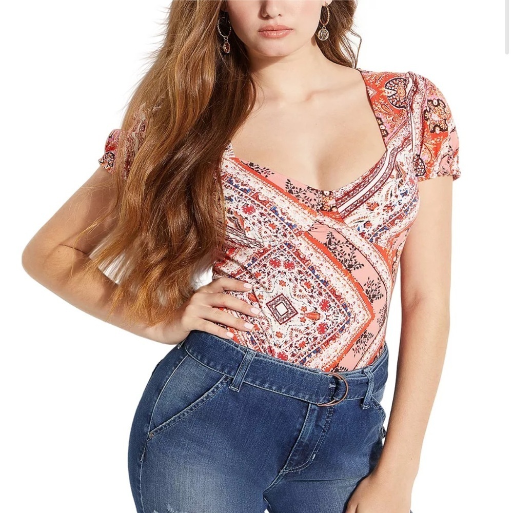 Guess short sleeve Paisley bandana Bodysui
